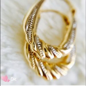 10k twist small hoops earrings. 100 real gold